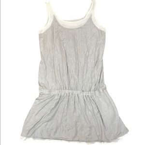 Club Monaco SzM Glittery Silver Tunic Tank Top